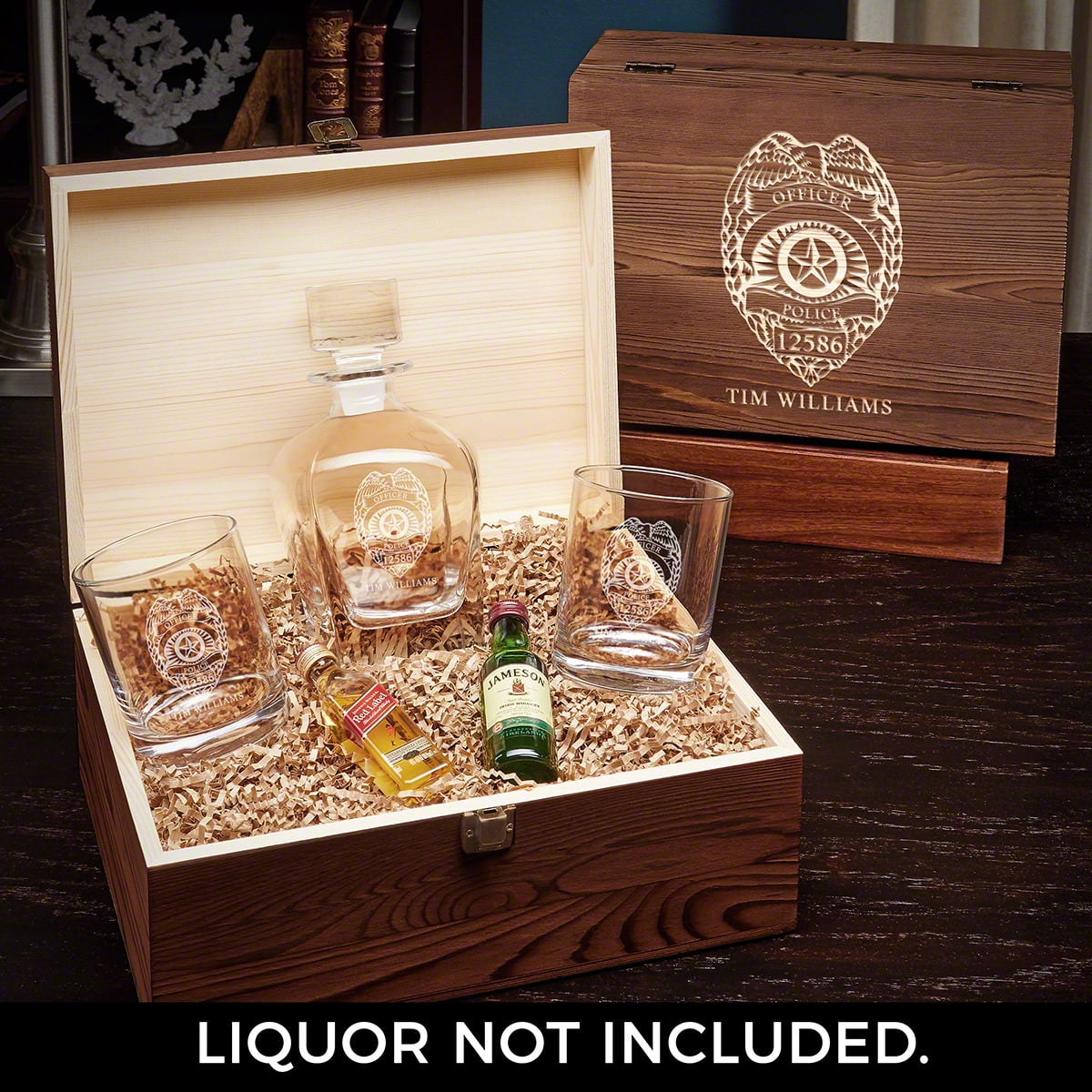 Police Badge Custom Draper Decanter & Eastham Glasses