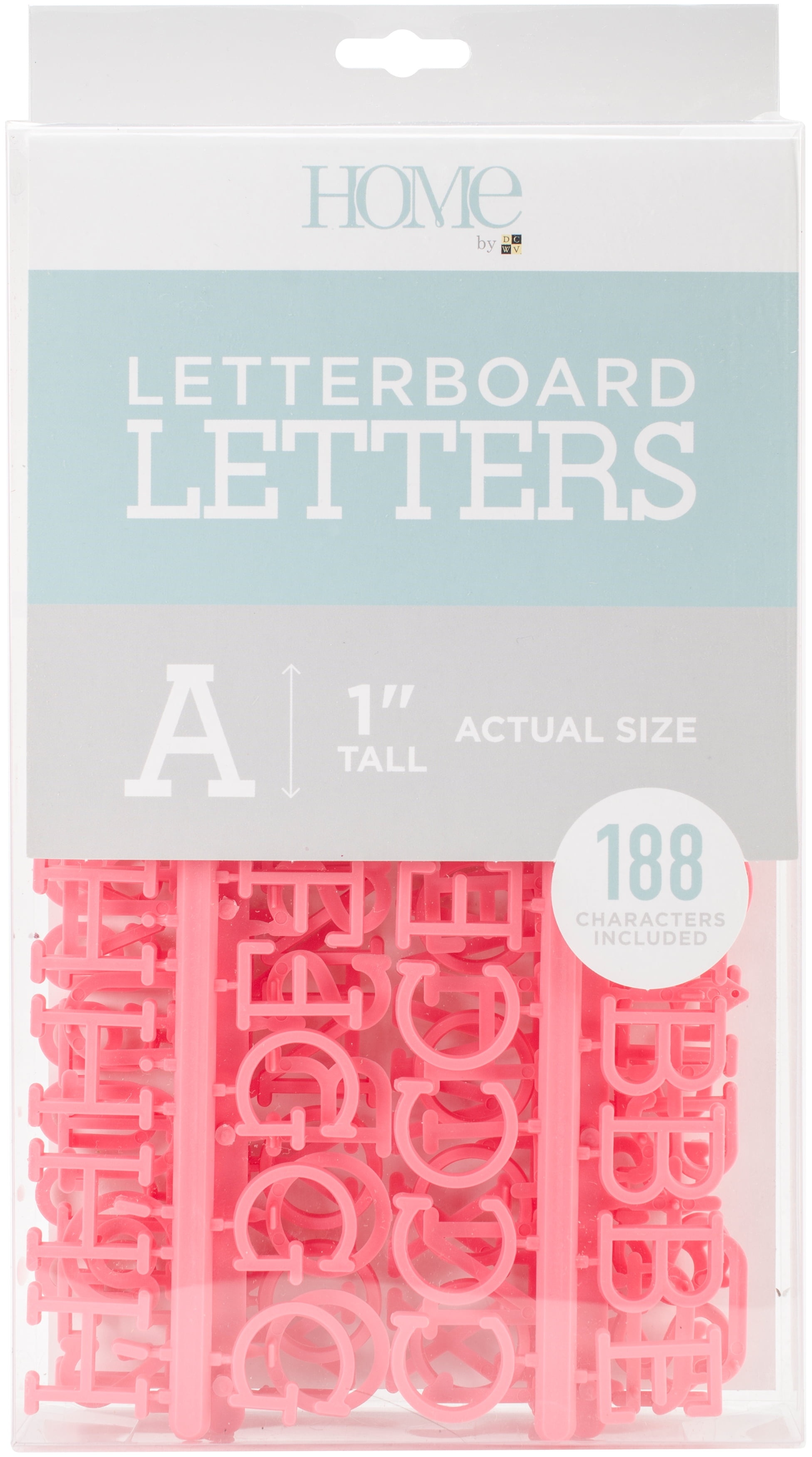 DCWV Letterboard Letters & Characters 1' 188/Pkg-Coral