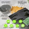 thumbnail image 5 of Smelly Proof 12x16" 2 Gallon 4-Mil No PEVA & BPA-Free Reusable Food Storage Bags, Triple Zip, Black, 5pk, 5 of 6