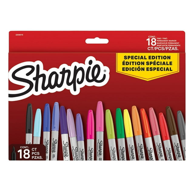 Sharpie Set de marqueurs permanents, Édition limitée Assortiment de couleurs Assortment, Pointe fine