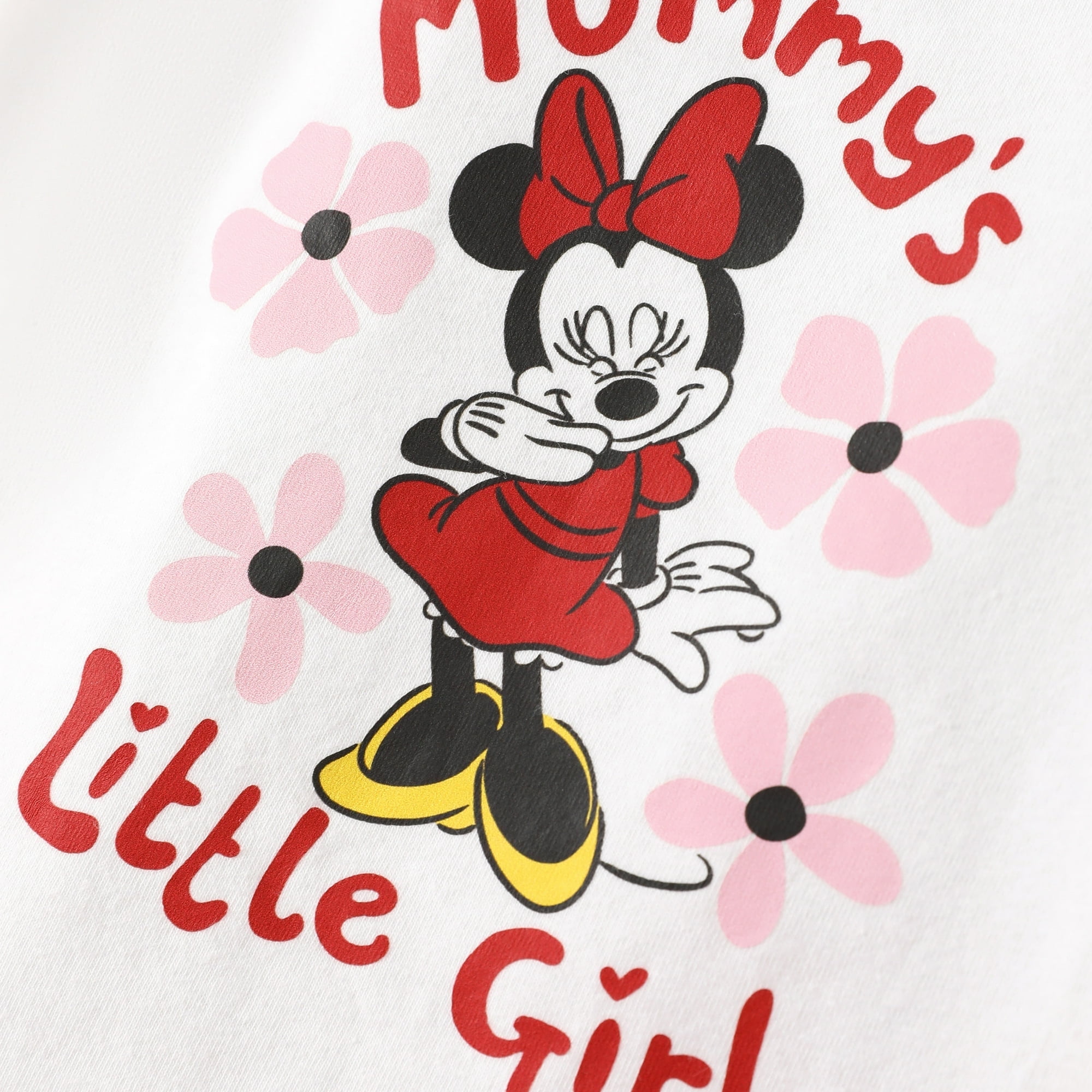 Disney Baby Clothes 3pcs Minnie Graphic Romper Bodysuit Floral Pants Outfit Set with Headband Gifts Newborn Infant