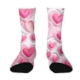 thumbnail image 2 of Valentine‘s Day Socks for Women, Cute Heart & Love Print Crew Socks, Gift for Girlfriend, Wife, Galentine’s Day & February 14th A 1pcs, 2 of 6