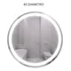 thumbnail image 2 of Espejo Circular Inteligente 45 cm con Luz LED Frontal - Diseño Moderno para Baño o Habitación con Botón Touch, 2 of 8