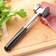 thumbnail image 2 of Ablandador de carne de alta resistencia: mazo y machacador de carne de doble cara, martillo de cocina de aleación de zinc a prueba de óxido con mango de goma ergonómico para ablandar bistec, carne de, 2 of 7