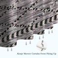 thumbnail image 6 of Black Geometric Diamond Striped Pattern Shower Curtain 36"x72" ,Bathroom Decorative Shower Curtains Set with 12 Hooks,Modern Waterproof Washable Shower Curtain, 6 of 6