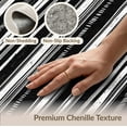 thumbnail image 6 of ODIKA 4'x6' Washable Area Rug Pet Friendly, Non-Shedding Corridor Featuring Varied Width Stripes Contrast Alfombras Para for Bedroom, Reading Nook, 6 of 7