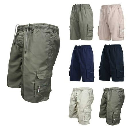 Men Sport Plain Cargo Shorts Military Combat Pants Multi-Pocket Short ...