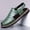 Green, variant on Men's White Croc-Pattern Summer Sandals, Lightweight Non-Slip Slip-On Shoes for Beach, Vacation, Outdoor Casual, Quick-Drying and Breathable Comfort