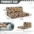 thumbnail image 7 of Kuiaobaty RV Dinette Cushions Covers for Travel Trailer Couch Camper Cushion Slipcovers with 1 Backrest Cover & 1 Bench Cover Sofa Slipcovers, Retro Brown Highland Cow Sunflower Butterfly, 7 of 7