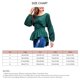 thumbnail image 5 of Wrap Peplum Blouse, High Waist Long Sleeve Tops Round Neck Fashion For Home Office Travel For Women ANGGREK No, 5 of 5