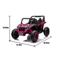 thumbnail image 2 of 24V Two-Seater Ride On UTV W/Parents Remote Control,Four-Wheel Suspension,Slow Start,Large wheel design,Anti-collision bar,Storage space,Music,USB,Bluetooth,Volume control,LED lights for 3+., 2 of 6