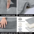 thumbnail image 7 of EVNELE Gray Memory Foam Bathroom Rugs, Super Soft Absorbent Bathroom Rugs Non Slip Bath Rug Runner for Shower Bathroom Floors, 24" x 60", 7 of 7