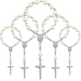 thumbnail image 2 of 90Pcs Baptism Rosary Beads Finger Baptism Rosaries Faux Pearls for Baptism Favors Christening Favors Communion Favors, 2 of 5