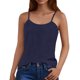 thumbnail image 1 of Top sin tirantes holgado con tirantes de seda helada de color liso y espalda arrugada para mujer - Poliéster suave, transpirable y ligero, tallas S-XXL, perfecto para primavera/verano, 1 of 5