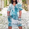 thumbnail image 2 of Bohemian Color Women's Summer Short Sleeve Casual Dresses Party Dress, 2 of 5