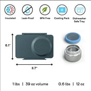 OmieBox UP is an Insulated Bento Lunch Box with a 12oz Thermos - Graphite by OmieLife
