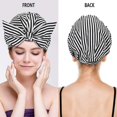 thumbnail image 2 of Luxury Shower Cap For Women, Waterproof Bowknot Bathing Caps, Reusable Shower Caps, Multi-Functional Shower Cap, Home Bathroom Headgear, 2 of 5