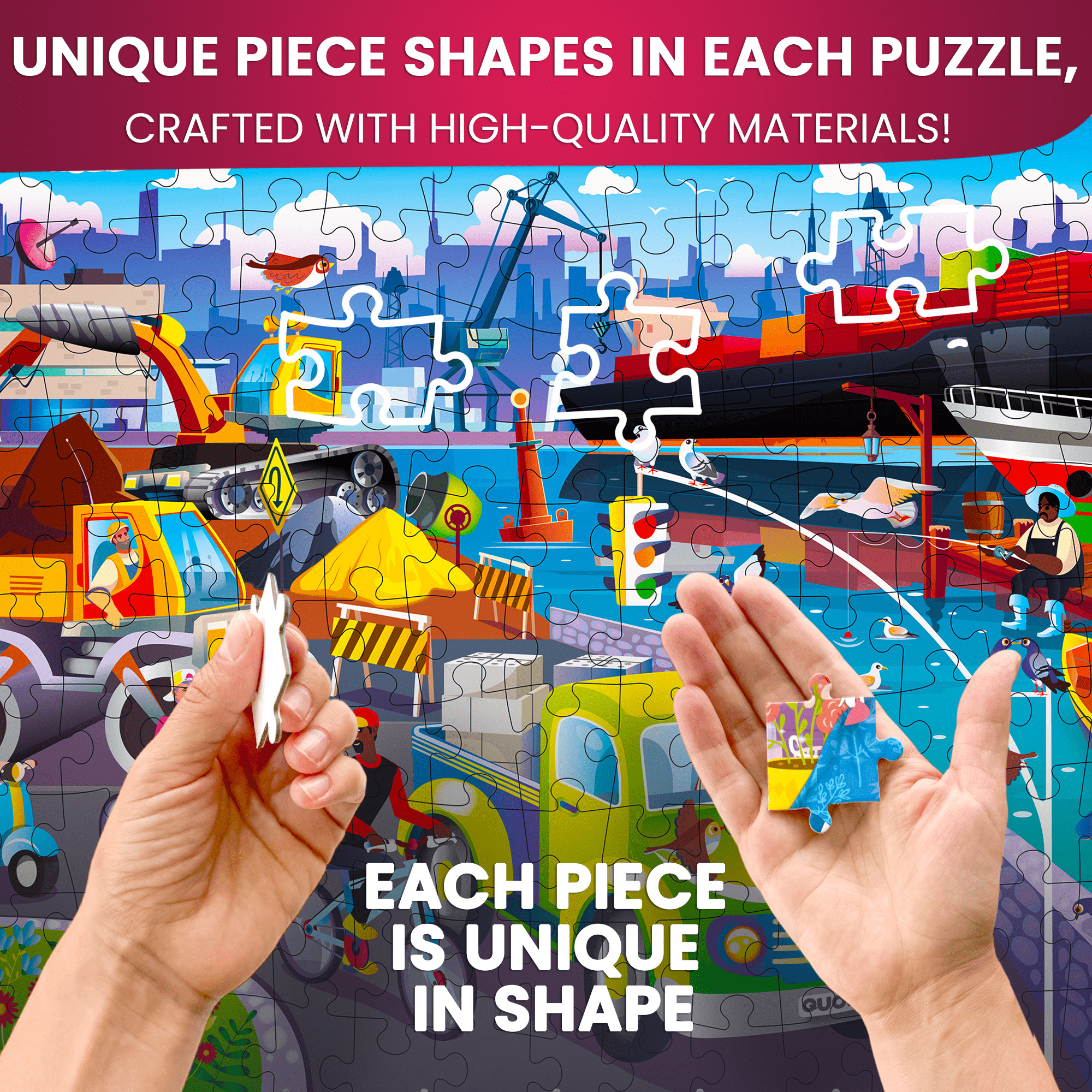QUOKKA Floor Puzzles for Kids Ages 8-10 – 3X150 Piece Puzzles for Kids Ages 4-6
