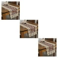 thumbnail image 1 of relayinert Comfortable Crochet Lace Table Runner For Easy Care Wedding Easy Wash Fitting wine red 40*200cm 3Set, 1 of 6