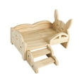 thumbnail image 5 of Wooden Guinea Pig Bed Sturdy with Steps Nest for Chinchillas Bunny Hedgehogs Large Rabbit, 5 of 8