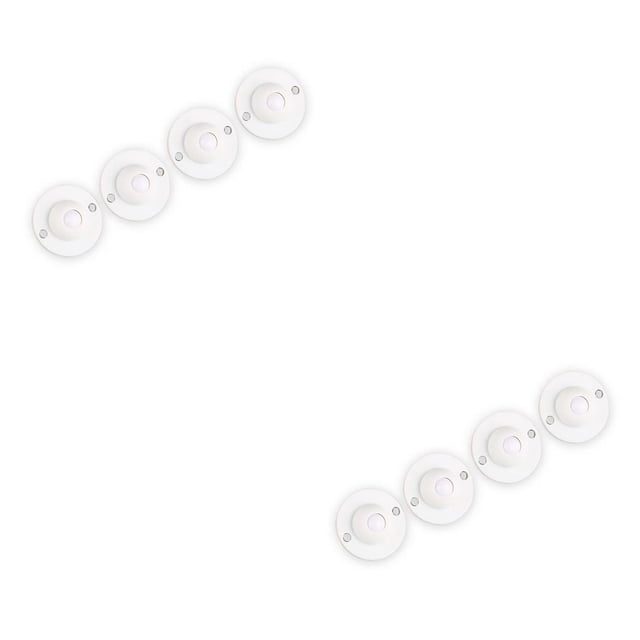 Advancent Paquete de 4 ruedas para muebles, ruedas autoadhesivas de acero inoxidable, cubo de basura giratorio, polea pegajosa, cuentas de nailon Cuenta de nailon blanco. 2piezas