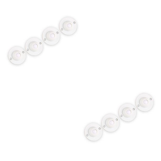 Inteprter Paquete de 4 ruedas para muebles, rueda autoadhesiva de acero inoxidable, cubo de basura giratorio, polea pegajosa, cuentas de nailon Cuenta de nailon blanco. 2piezas