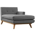 thumbnail image 1 of Modway Engage Mid-Century Modern Upholstered Fabric Right-Arm Chaise in Gray, 1 of 5