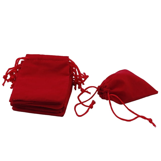 Bolsas de Joyería Sunnimix con Cordón 50 Unids Rojo 7x9cm