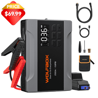 BUTURE Portable Car Jump Starter, 150PSI 3000A 24800mAh, Digital