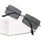 thumbnail image 1 of Men and women rimless rectangular sunglasses retro rimless glasses gradient lenses (gold frame black and gray lenses), 1 of 2