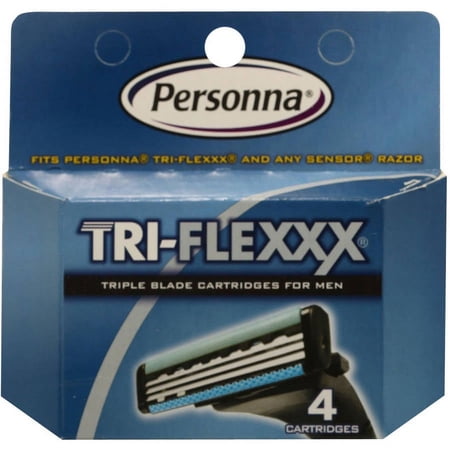 Personna Tri-Flexxx Razor Handle With Cartridges Men, 1 CT (Pack of 2)
