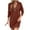 Orange, variant on Winter Dresses for Women Solid Color Half Zip Dresses Long Sleeve V Neck Dress Sweatshirt Jumpsuit Short Dresses