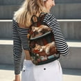 thumbnail image 5 of Disketp Cat Asleep Among Flowers print Canvas Backpack Lightweight Travel Daypack Student Rucksack Laptop Backpack-Medium, 5 of 5