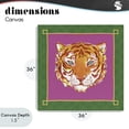 thumbnail image 4 of Stupell Industries Eclectic Bordered Exotic Tiger Portrait Canvas Art, 36 x 36, by Karolina Sato, 4 of 8