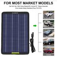 thumbnail image 5 of ECO-WORTHY 12 Volts 10 Watts Portable Power Solar Panel Backup Solar Trickle Charger for Car Boat Automotive RV with Alligator Clip Adapter (10W Portable Solar Panel), 5 of 5
