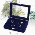 thumbnail image 1 of Caja organizadora de collar con cubierta de cristal para pendientes, caja de moda para coleccionables, 1 of 5