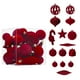 thumbnail image 2 of Juego de 28 Adornos Navideños de Bolas de Plástico Rojas con Efecto Nevado Estilo Europeo | Adornos Festivos para Árbol de Navidad de 4 a 15 Cm (1,6 a 5,9 Pulgadas), 2 of 6