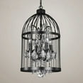 thumbnail image 2 of KPIBEST Vintage Wrought Iron Chandelier, Rustic Crystal Pendant Light，Creative 4 Lamp Holder Birdcage Design, Ceiling Lighting Fitting for Restaurants, Cafes, Bars, Corridors, Exhibition Halls, 2 of 16