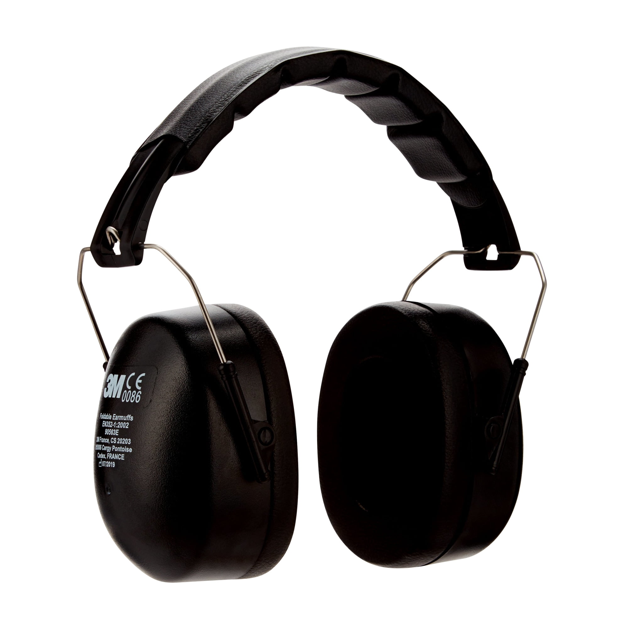 3M Folding Earmuff Ear Protection, Black