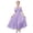 Purple, variant on ZHOGXU Kids Elegant Solid Color Dresses For Girls Flutter Sleeve Halter Neck Ruffled Formal Gown Birthday Party Outfit