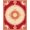 Red Gold Pink, Pattern 2, variant on ODIKA Pink Boho Vintage Whimsical Border Retro Cottagecore Beige Maximalist Pet Friendly & Kids Safe Play for Playroom, Bedroom, Reading Nook