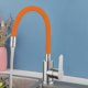 thumbnail image 4 of Grifo de fregadero de acero inoxidable, grifo doméstico, lavabo giratorio (naranja) Tmvgtek Libre de BPA, 4 of 7