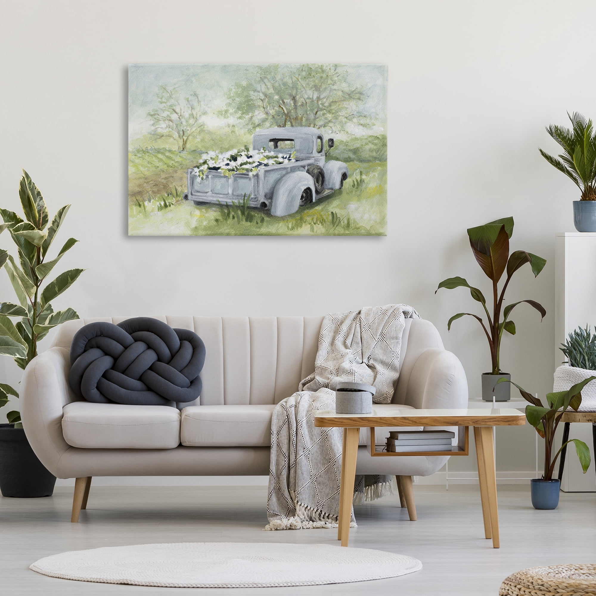 Stupell Industries Vintage Blue Truck Flower Sale Canvas Wall Art, design by Lanie Loreth