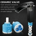 thumbnail image 3 of WeluvFit Black Waterfall Spout Bathroom Faucet, Single Handle Bathroom Vanity Sink Faucets, Rv Lavatory Vessel Faucet Suitable for 1 or 3 Holes, 3 of 7
