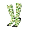 thumbnail image 2 of Fotbe Avocado And Tropical Palm Leaves print Women's Men's Novelty Crew Socks Cotton Socks Knee High Socks for Walking,Running,Nurses,Pregnancy, 2 of 8