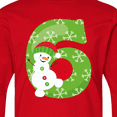 thumbnail image 4 of Inktastic Christmas Birthday, 6th Birthday, Cute Snowman, Carrot Nose Long Sleeve Youth T-Shirt, 4 of 5