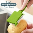 thumbnail image 5 of Pelador multifuncional de verduras y frutas con abridor de botellas. Herramienta de cocina para pelar con cepillo y rallador. Pelador ergonómico de mano para patatas, zanahorias y pepinos., 5 of 5