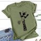 thumbnail image 4 of ICHUANYI Clearance Women Girls Plus Size Print Tees Short Sleeve Round Neck T Shirt Blouse Tops(Green, S) ICHUANYI WER2023080906475, 4 of 6