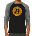 thumbnail image 1 of Men's Raglan Baseball Word Art T-shirt - Bitcoin, 1 of 2