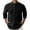 Black, variant on Mens Polo Shirts Casual Solid Color 3/4 Sleeve Button Stand Collar Tops Comfortable Streetwear Loose T Shirts for Man Black S